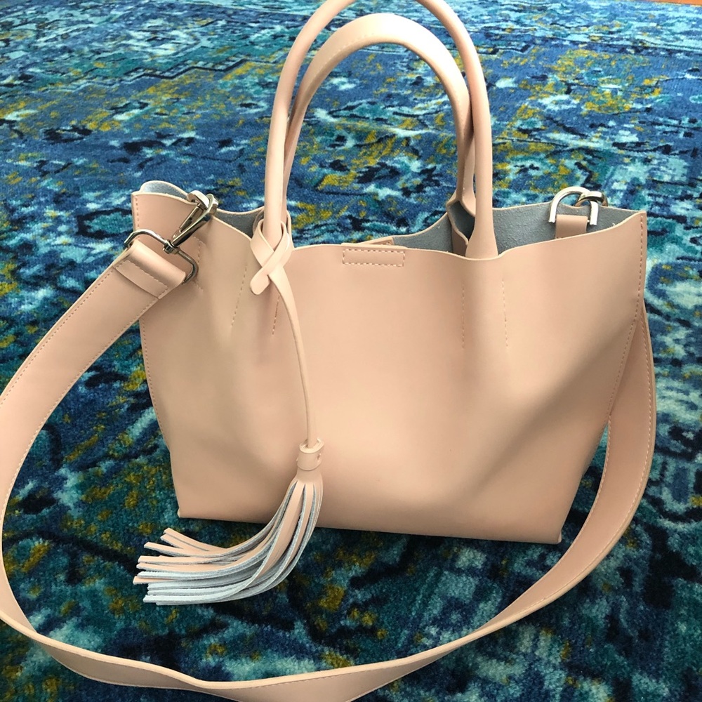 Blush Leather Tote / Hand Bag / Crossbody